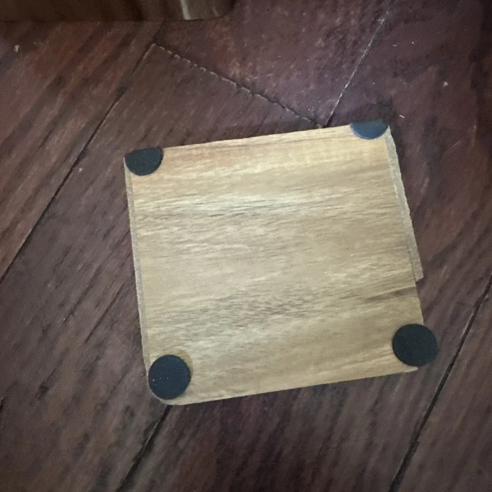 Cuisine Pro Acacia Knife Block No Knives Used Bottom Broke